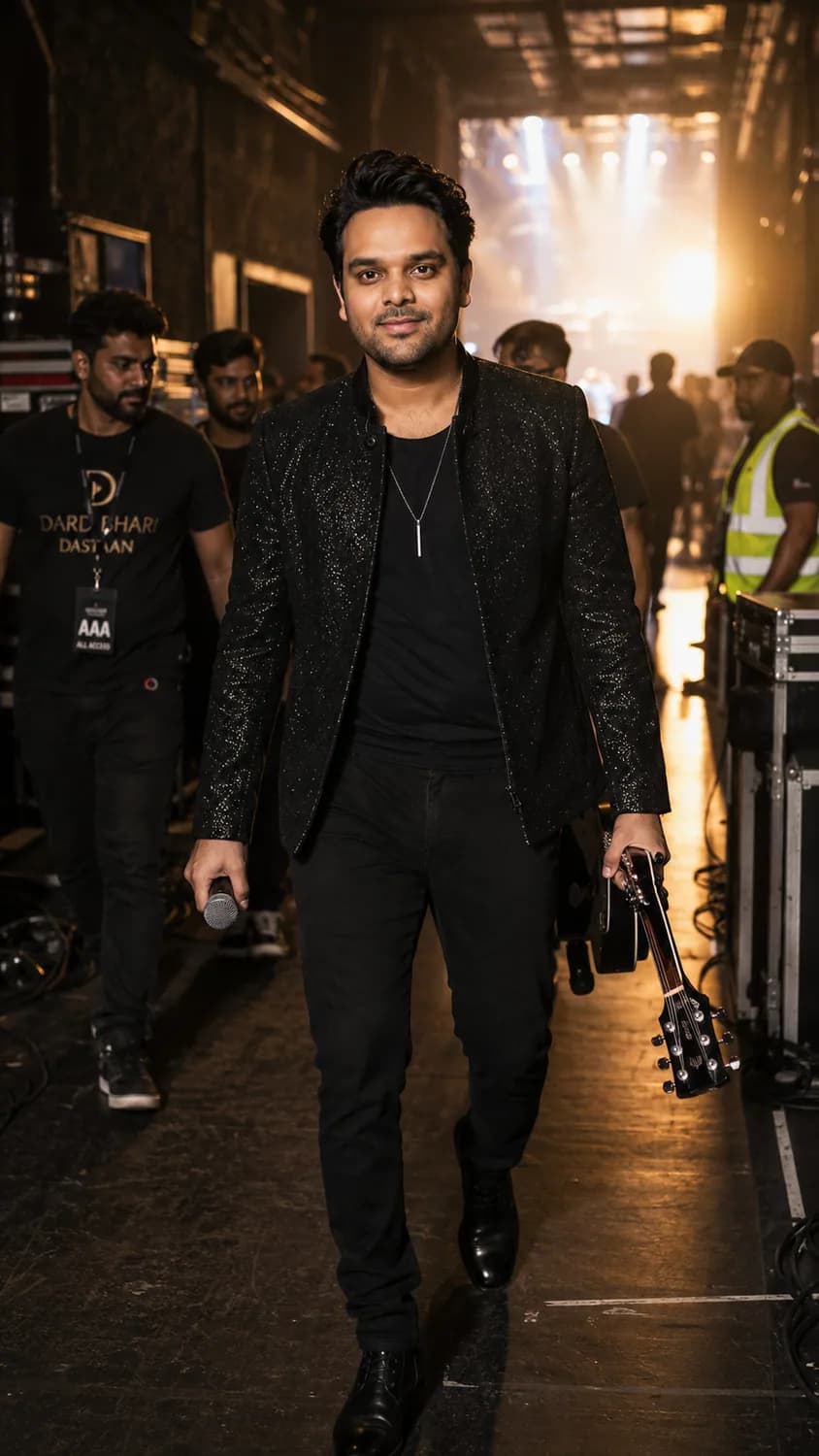 Arslan Imdad photographed for Dard Bhari Dastaan. Walking out to the last set of the tour.