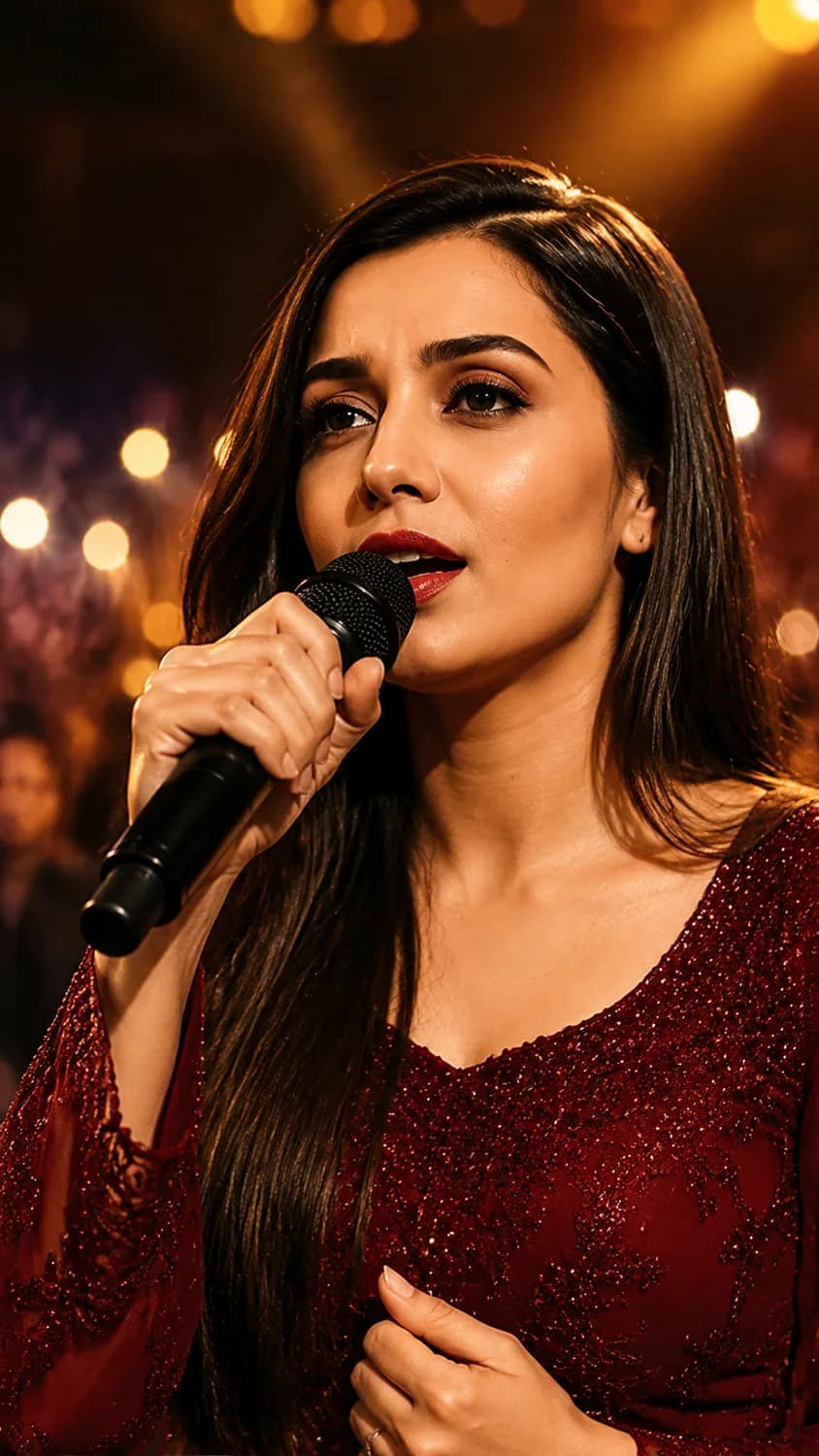 Meher Zaidi photographed for Dard Bhari Dastaan. Close enough to hear the front row breathing.